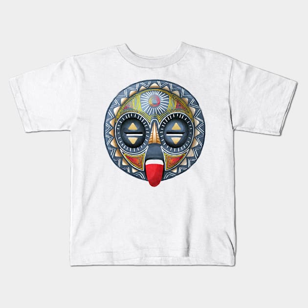 Tribal mask Kids T-Shirt by lirch